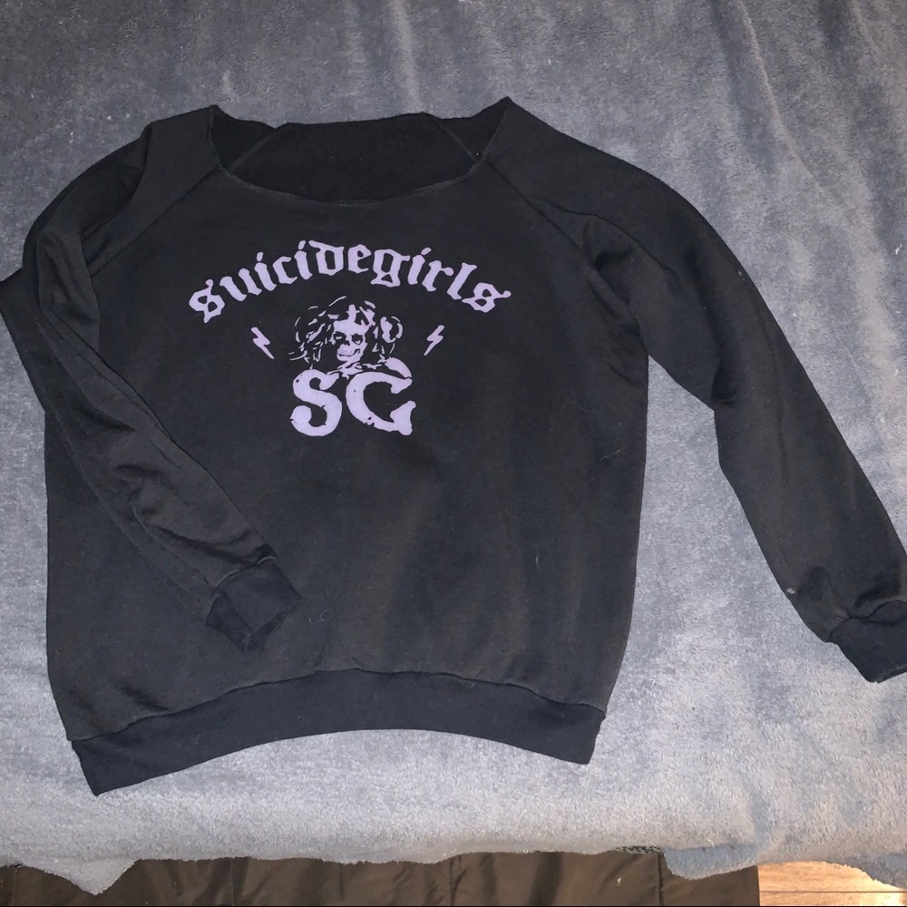 Suicide Girls Crew Neck Sweater / Open Neck